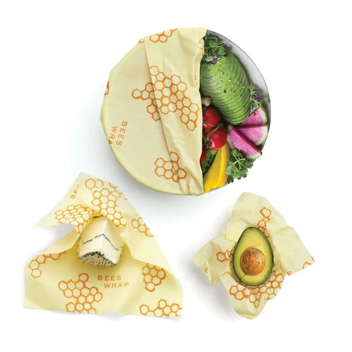 Bee's Wrap Reusable Beeswax Food Storage Wraps – Eco-Friendly Plastic-Free Alternative